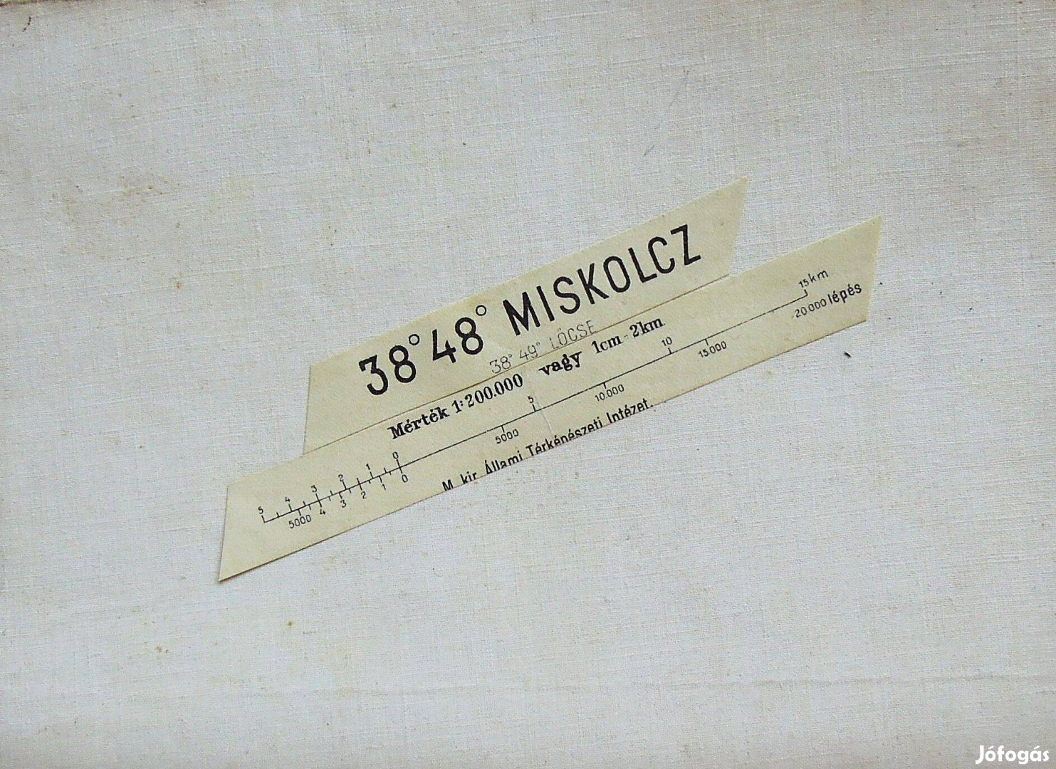 Miskolc Eger Mezőkövesd környéke Bükk régi térkép vászonra