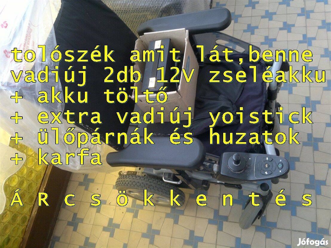 Mistral beltéri elektromos kerekes tolószék Zala + extrákkal
