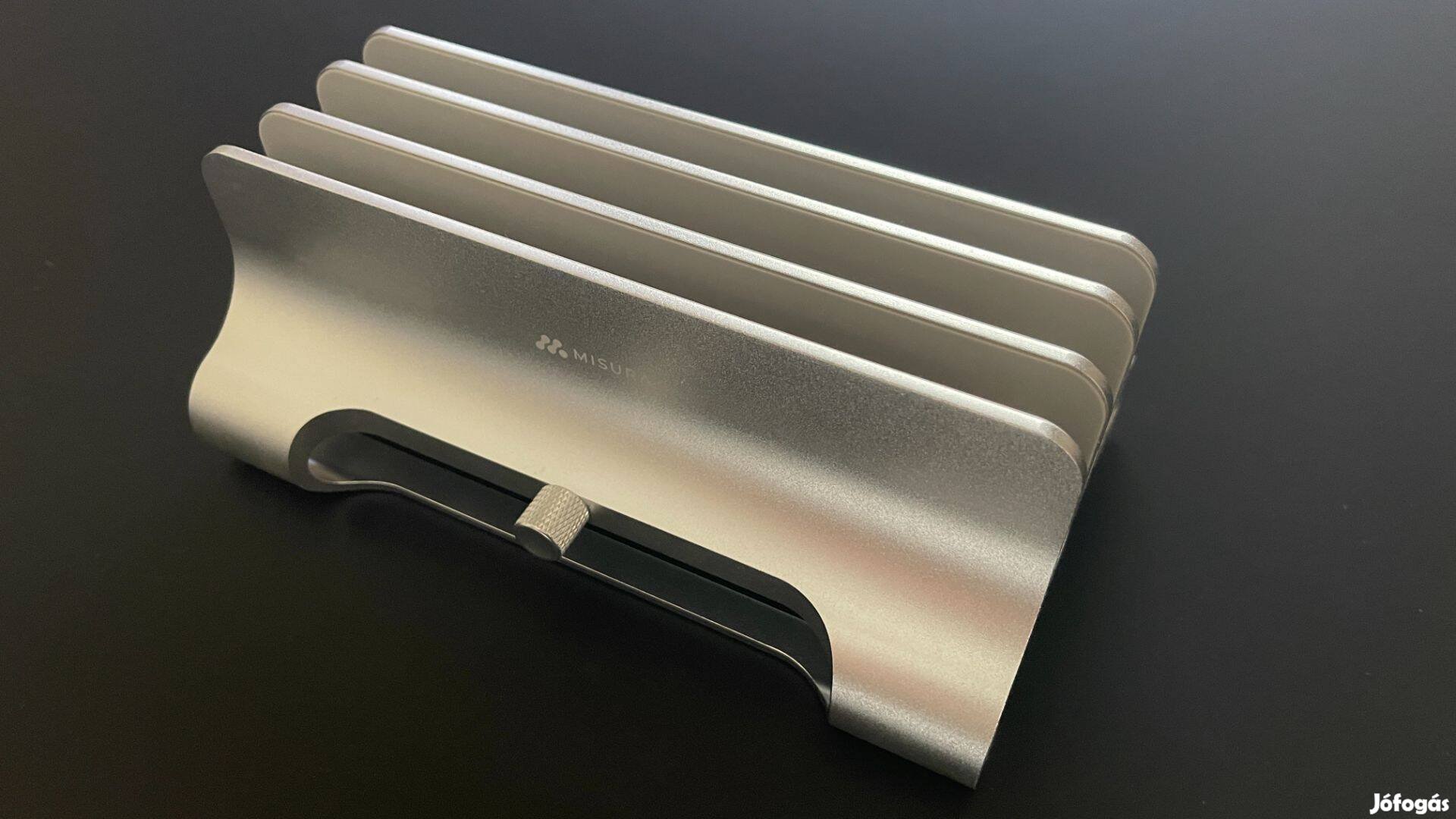 Misura MH04 Silver - 3, állítható vertikális laptop állvány, ezüst