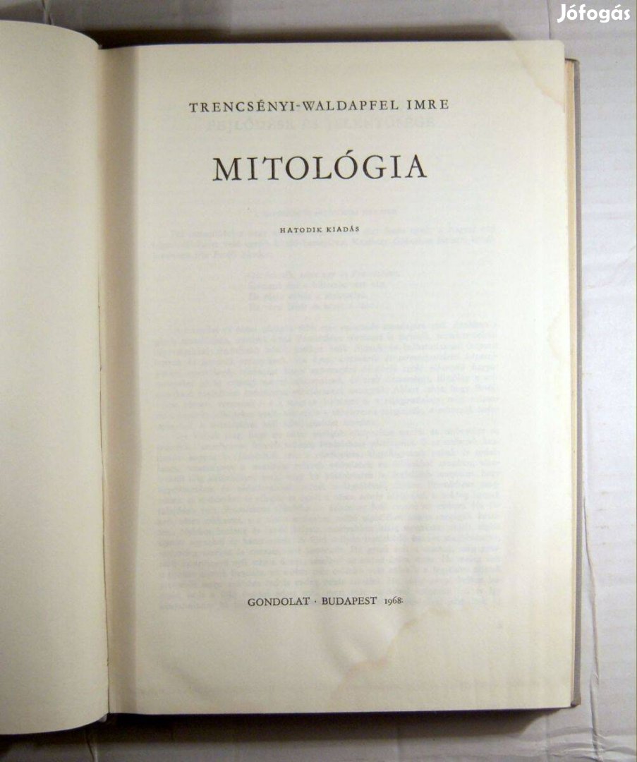 Mitológia Trencsényi-Waldapfel Imre 1968 4képtartalom