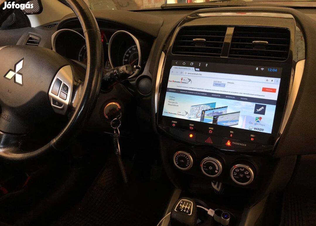 Mitsubishi ASX Carplay Multimédia Android GPS Rádió Tolatókamerával