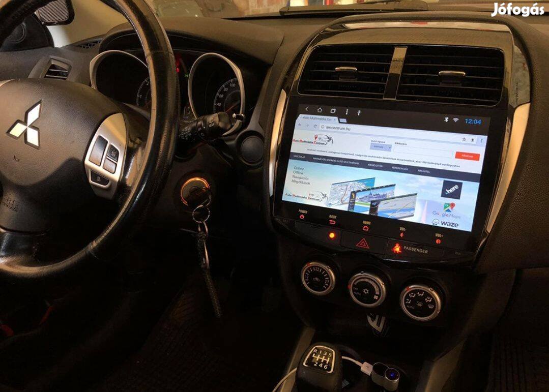 Mitsubishi ASX Carplay Multimédia GPS Rádió Fejegység Tolatókamerával