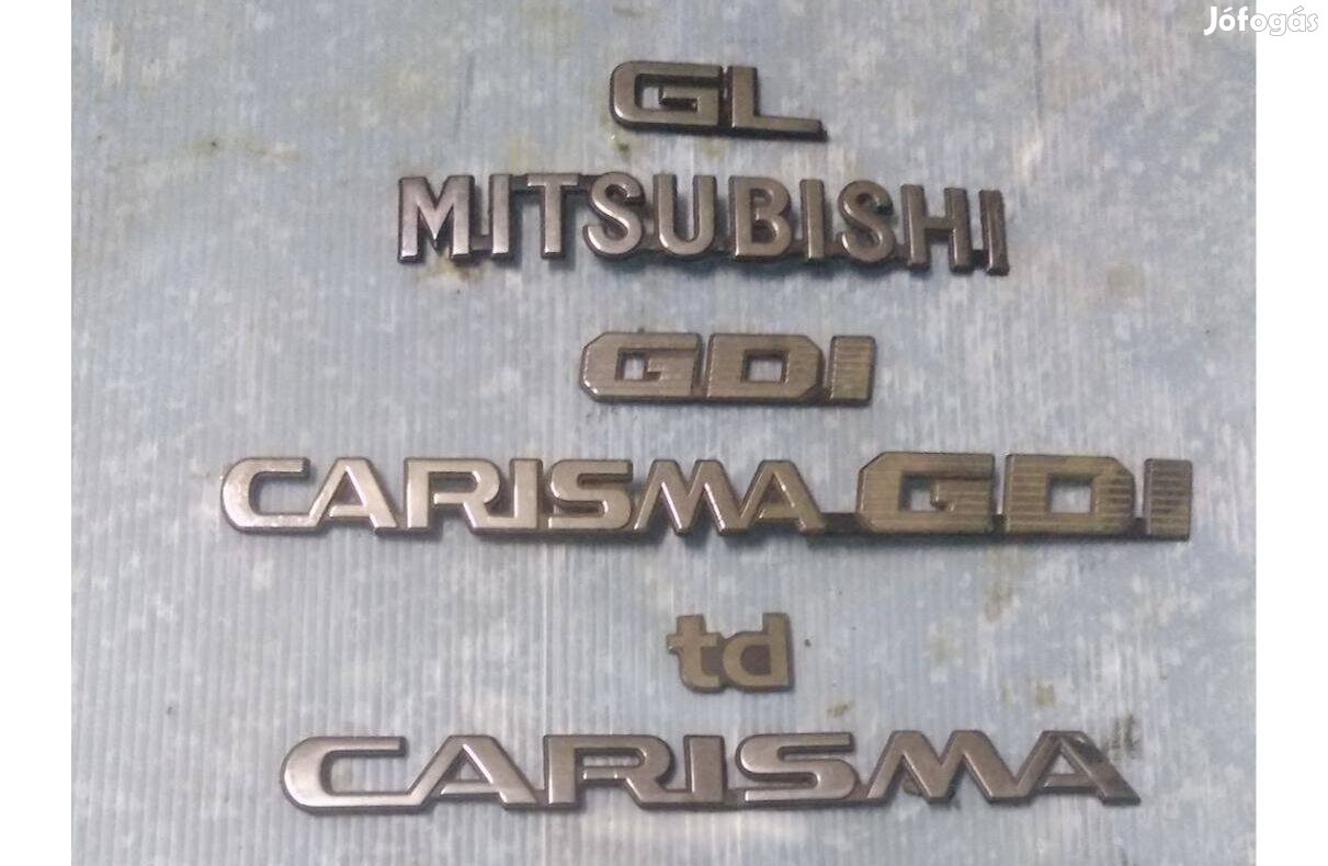 Mitsubishi Carisma GDi GL TD felirat logo embléma