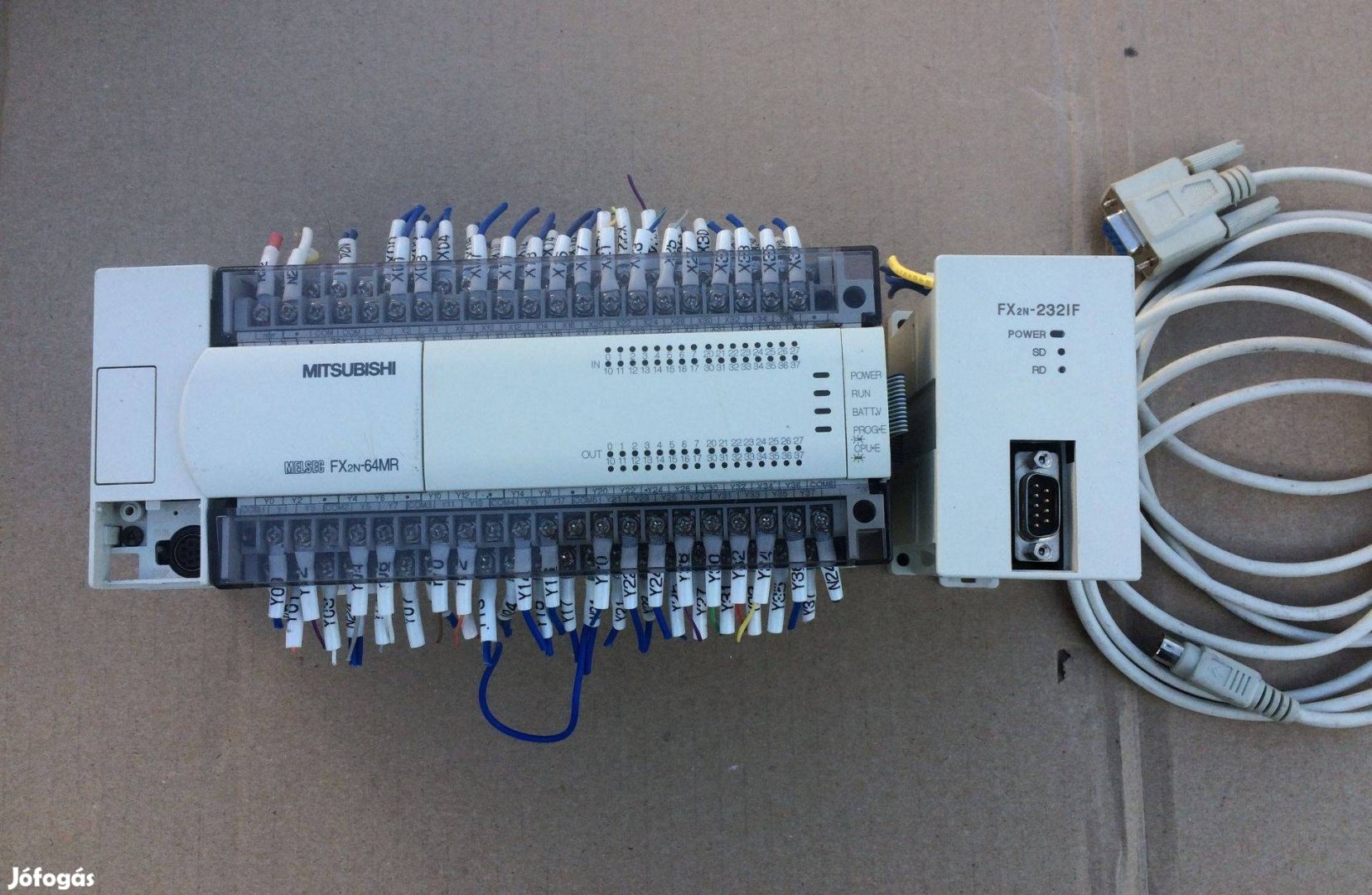 Mitsubishi FX2N-64MR plc programozható vezérlő cnc stb