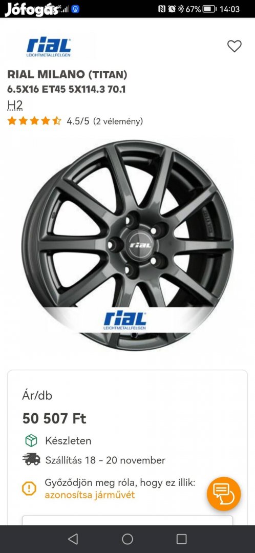 Mitsubishi Outlander Alufelni Téli gumival 215/70R16