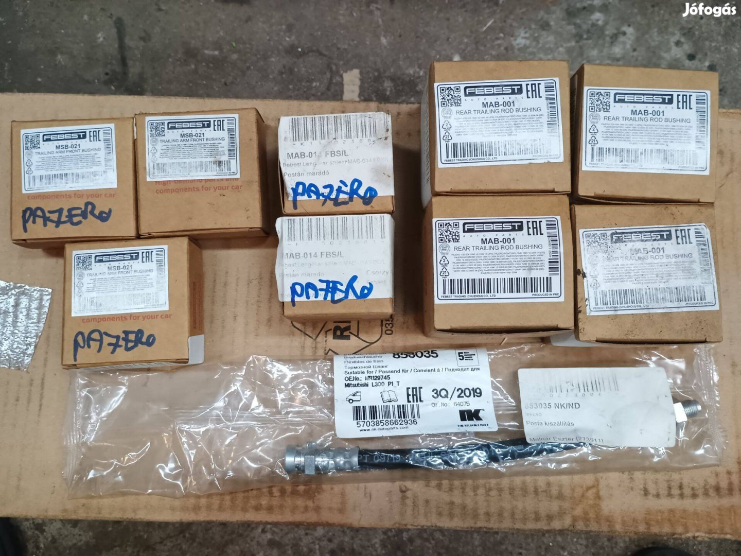 Mitsubishi Pajero szilentek Febest MSB-021, MAB-014, MAB-001