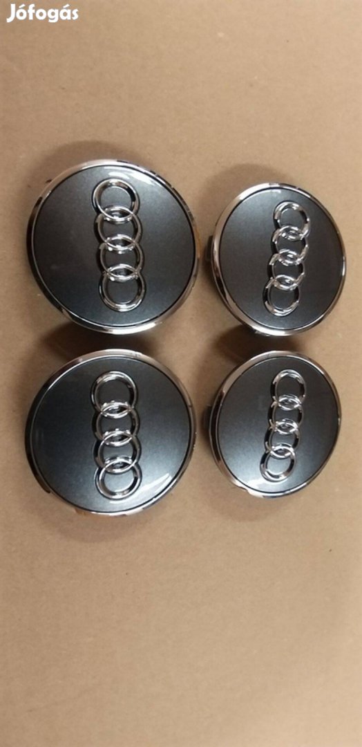 Mmm Új, gyári Audi alufelni kupak 60 mm grafit és fekte