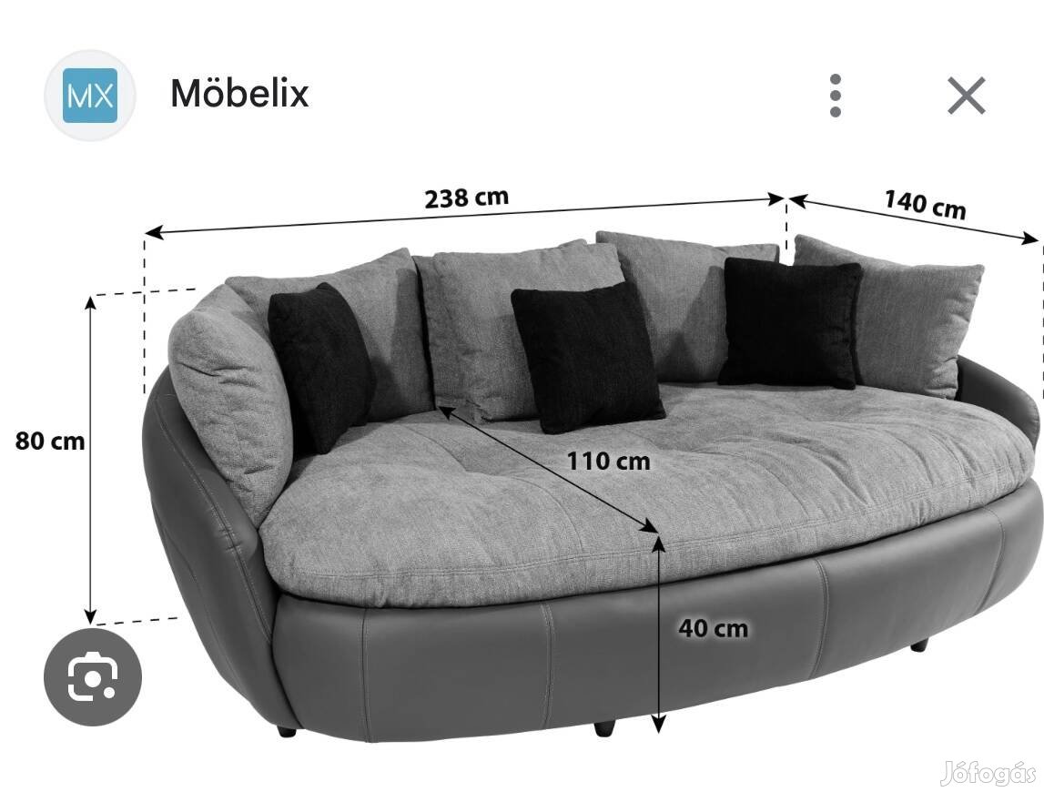 Möbelix mega kanapé