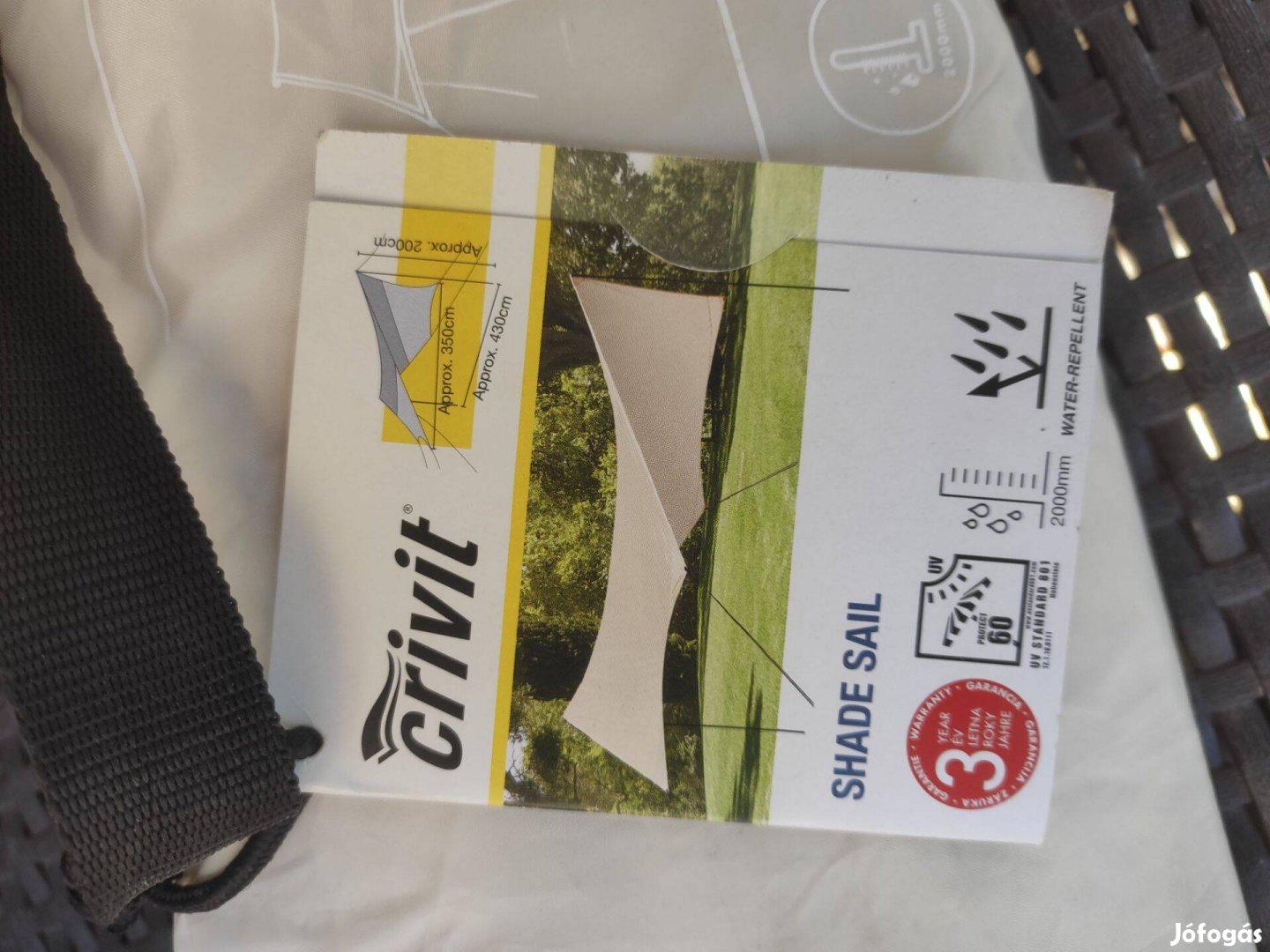 Mobil napvitorla (crivit, Lidl) sátrazáshoz, vagy kertbe