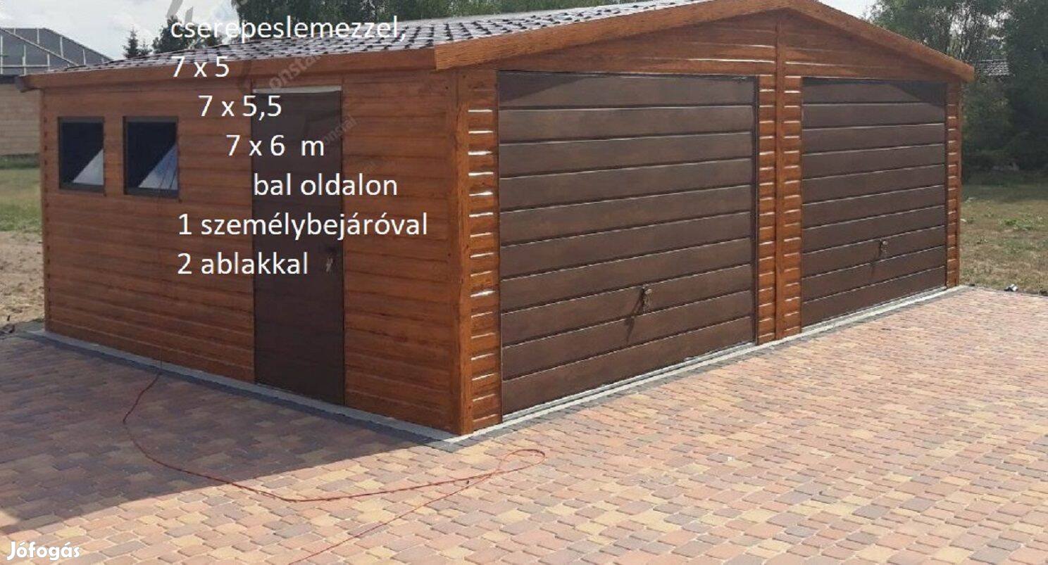 Mobilgarázs, Mobilépület,7x6 m, 53m Prémium, ingyenes szállítás, szer