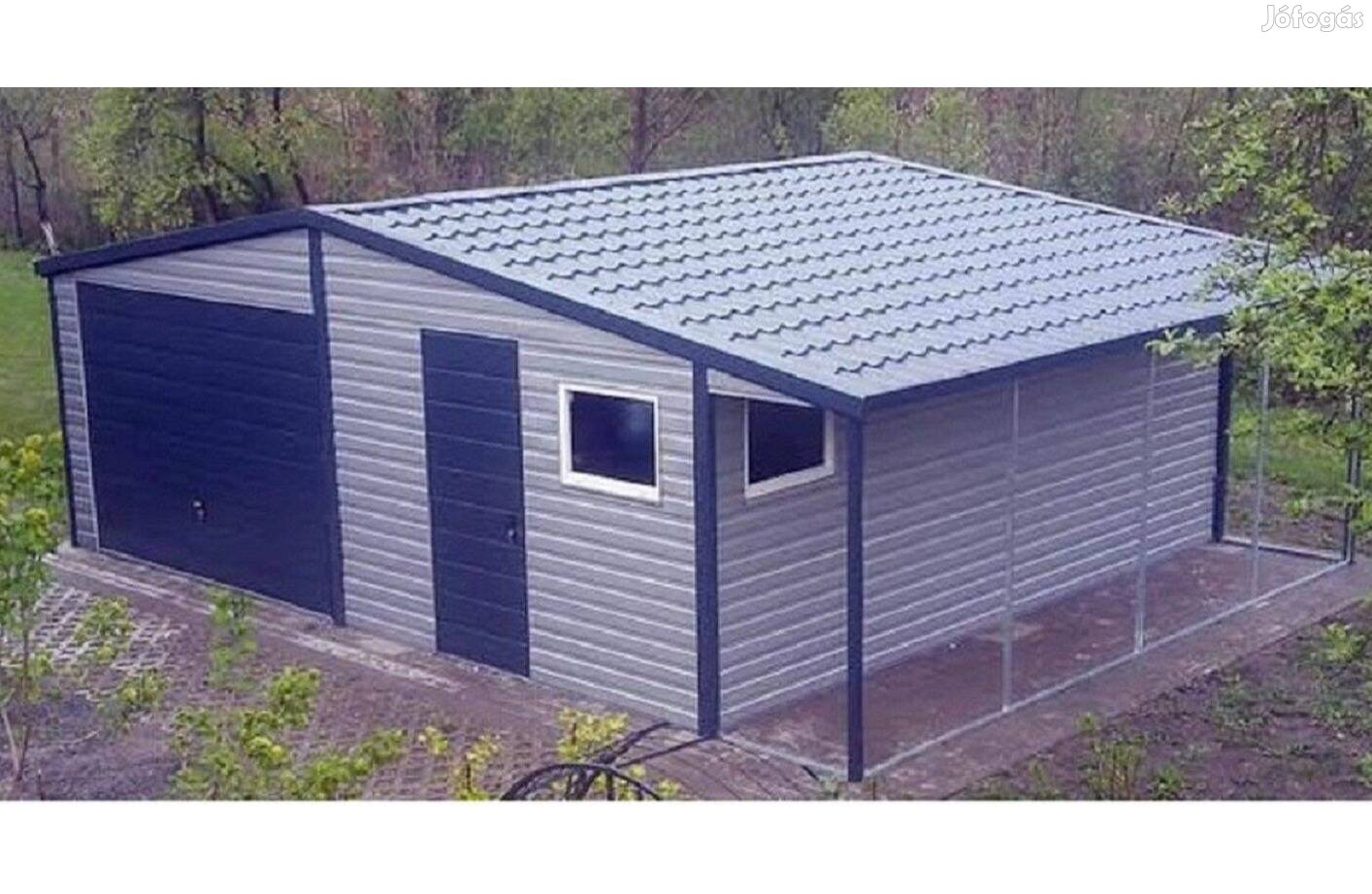 Mobilgarázs, Mobilépület, 35m, 6,5+1 x 6 m, Prémium,, ingyenes szállí