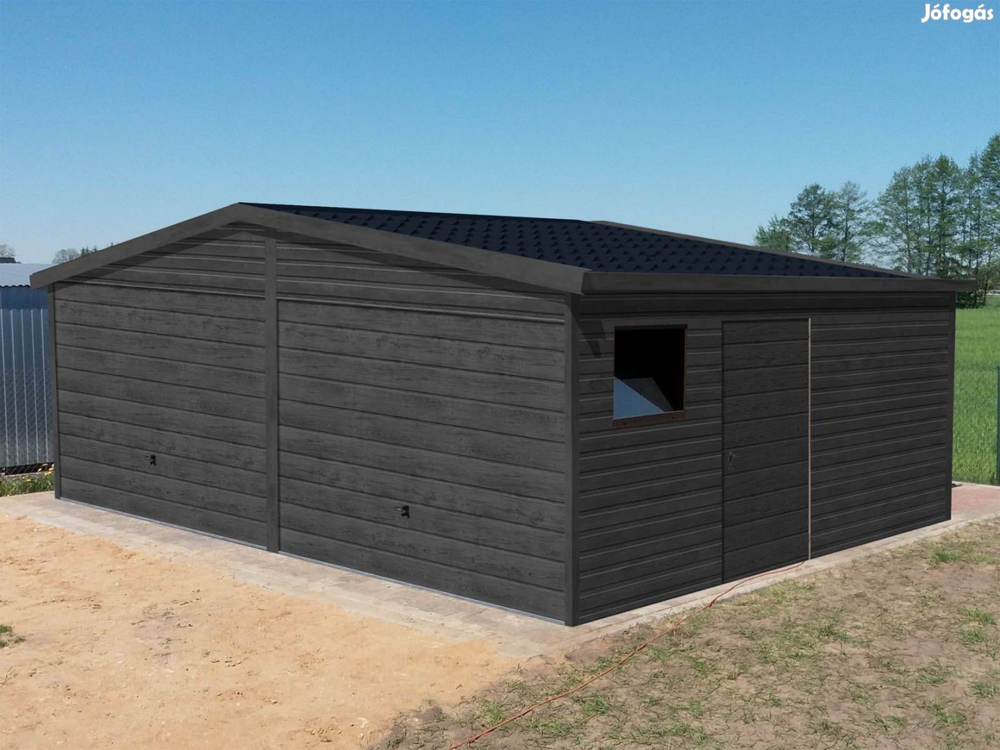 Mobilgarázs, Mobilépület, 6x6,5 m, 60m Prémium, ingyenes szállítás, sz