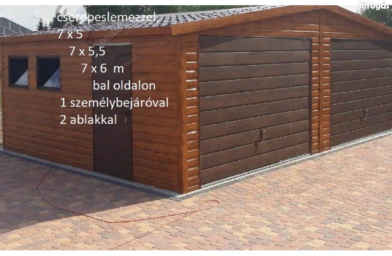 Mobilgarázs, Mobilépület, 7x5,5 m, 53m Prémium, ingyenes szállítás, sz