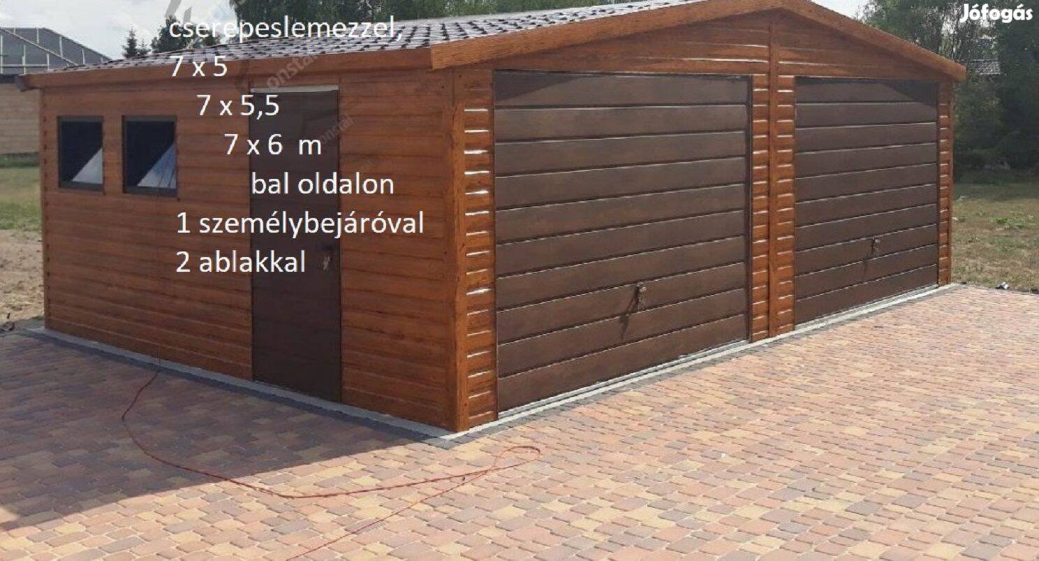 Mobilgarázs, Mobilépület, 7x5 m, 53m Prémium, ingyenes szállítás, szer