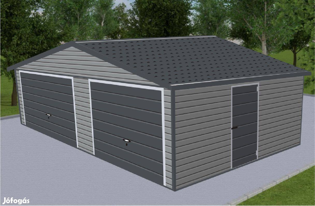 Mobilgarázs, Mobilépület, 7x5 m, 57m Prémium ingyenes szállítás, szere