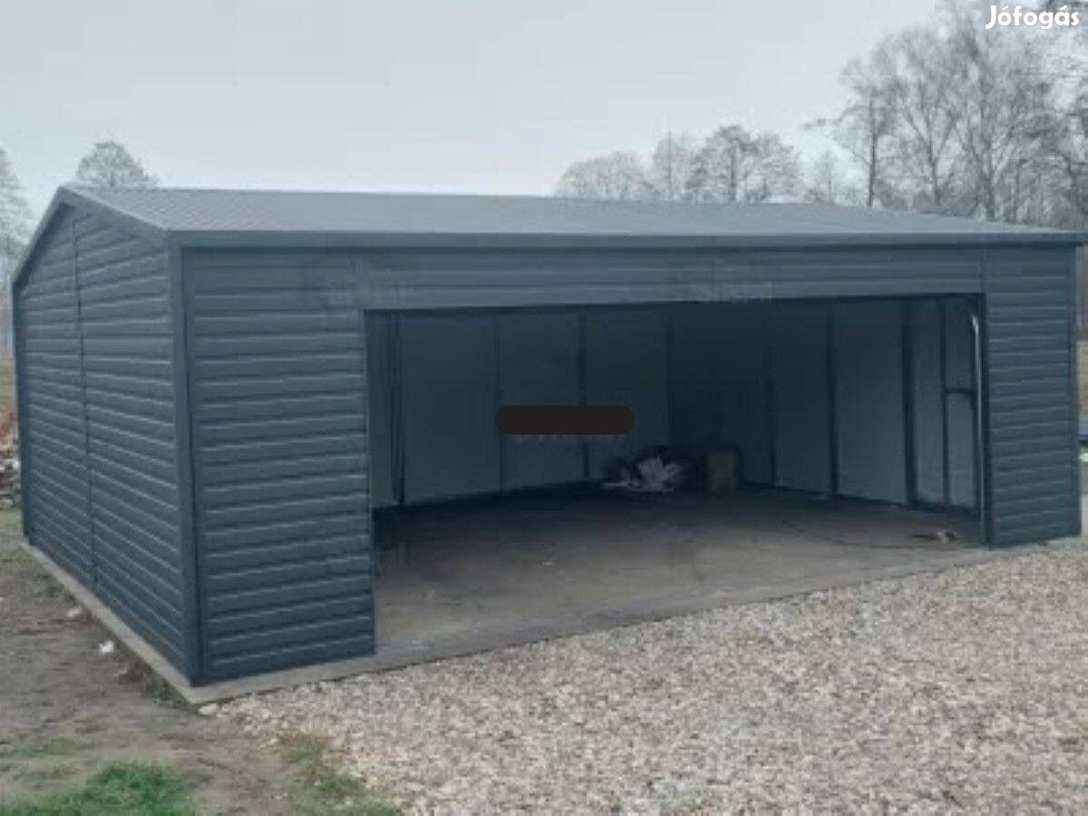 Mobilgarázs, Mobilépület, 7x6m, 75m Prémium, fordított nyeregtető, i