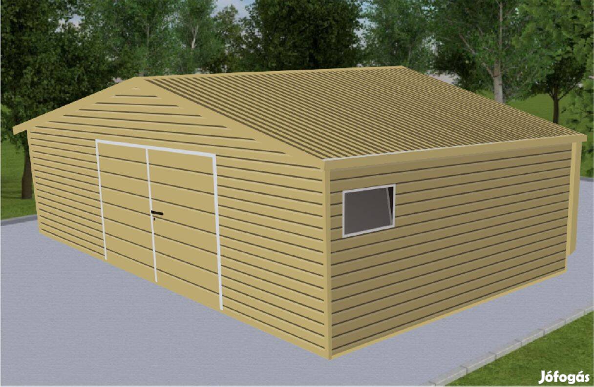 Mobilgarázs, Mobilépület, 7x8 m, 62mT Prémium, ingyenes szállítás, sze