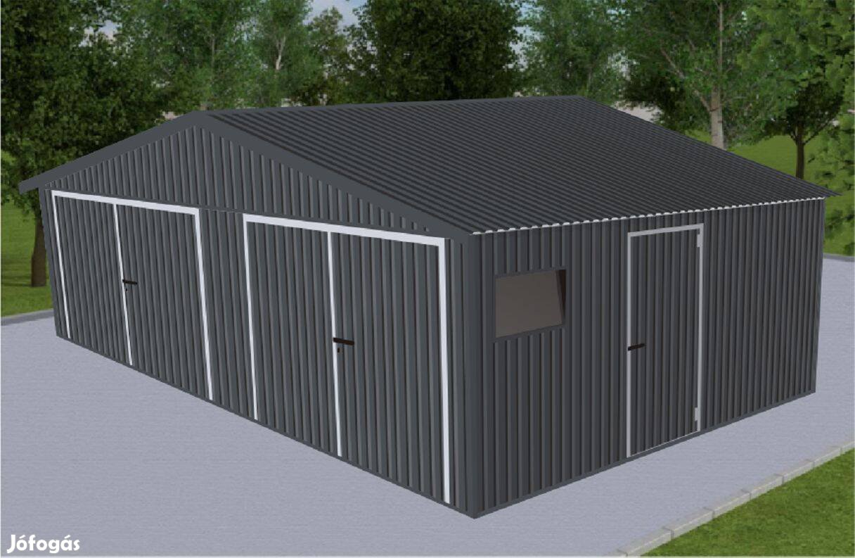 Mobilgarázs, Mobilépület, Tervezhető, 7x7 m, 43m ingyenes szállítás, s