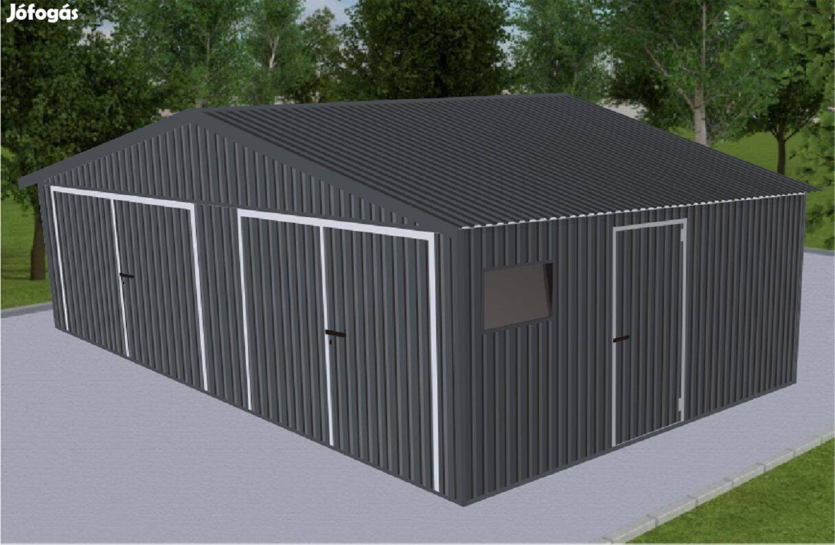 Mobilgarázs, Mobilépület, Tervezhető, 8x8 m, 43m ingyenes szállítás, s