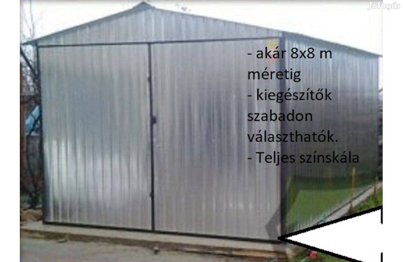 Mobilgarázs, Standard 3x5 m. Tip 3mHSZ, szállítás szerelés ingyenes or