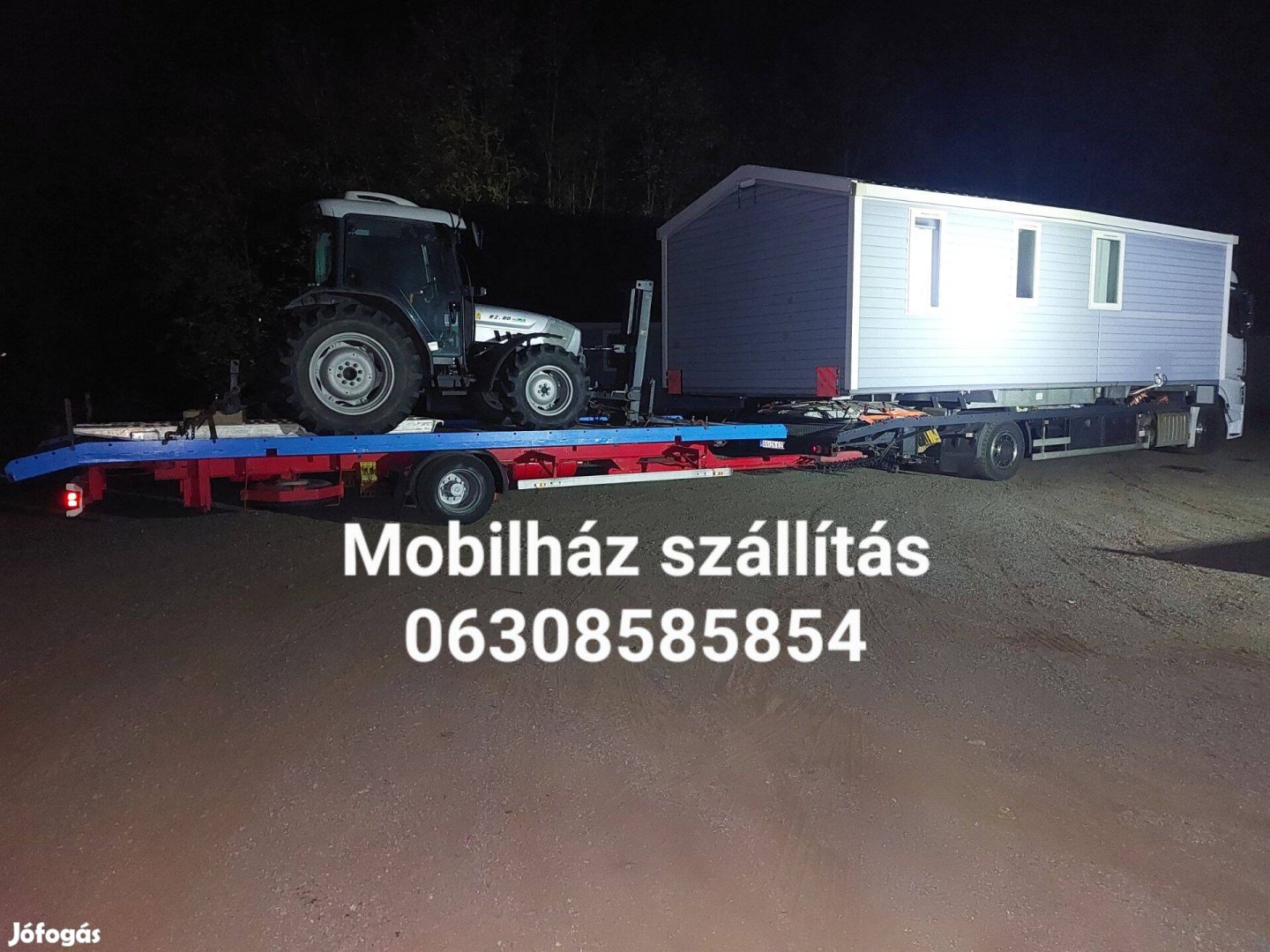 Mobilház, Kontiner, Kombájn, Traktor, Gépszállítás