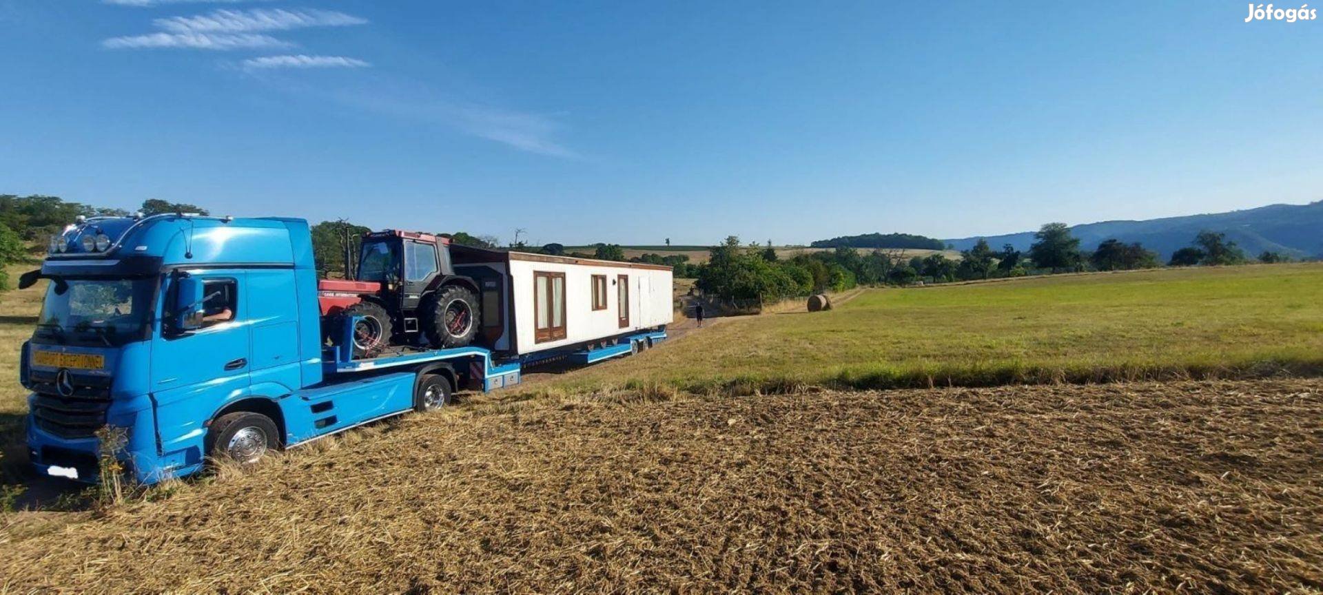 Mobilház szállítás Telepítés Daruzás Gépszállítás