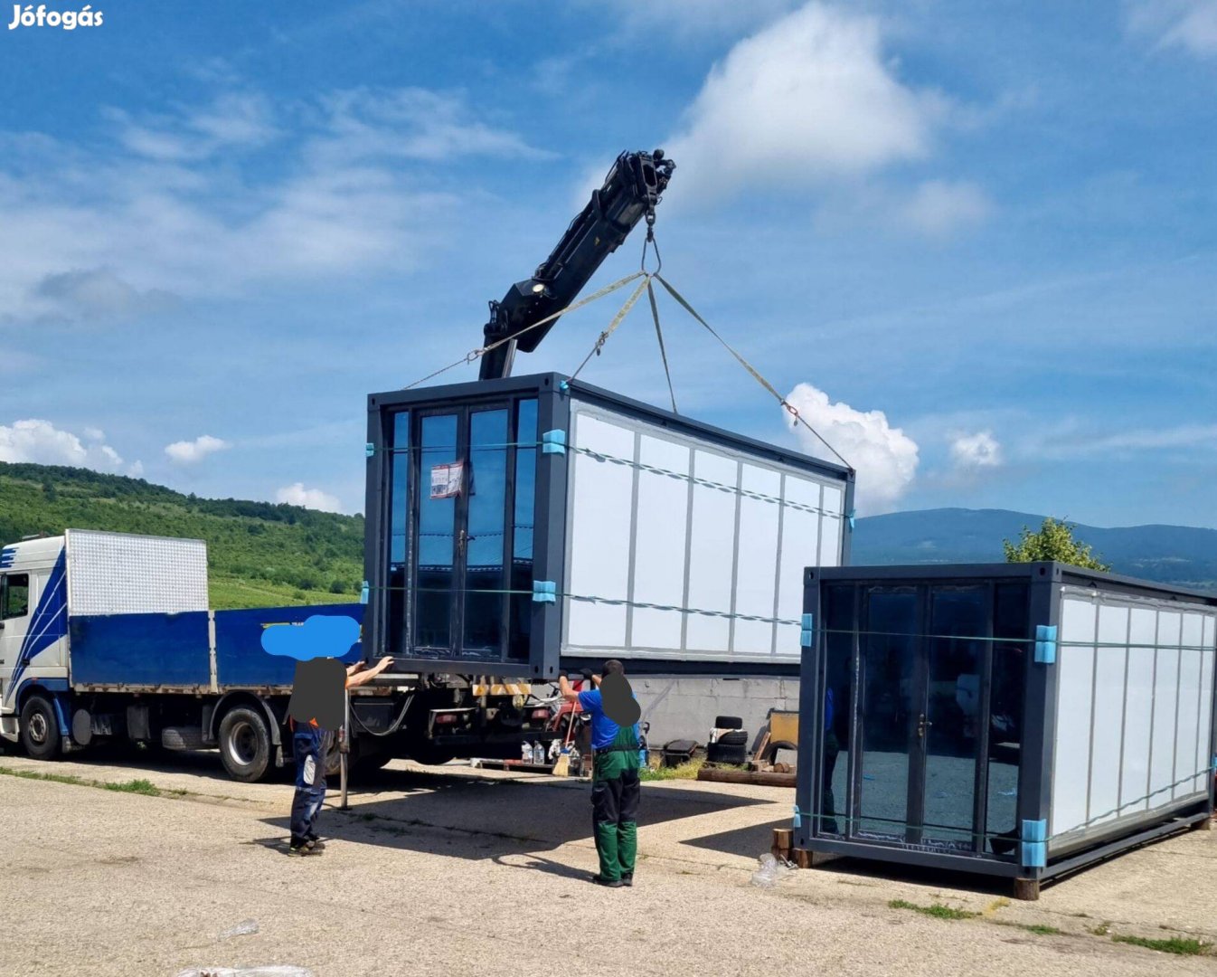 Mobilház új konténerház szétnyitható WC zuhanyzó 2+1 szoba konténer