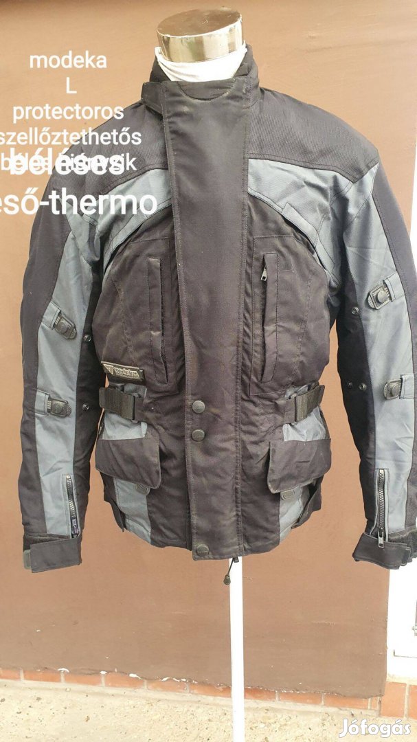 Modeka motoros kabát protectoros eső thermo bélés L méret