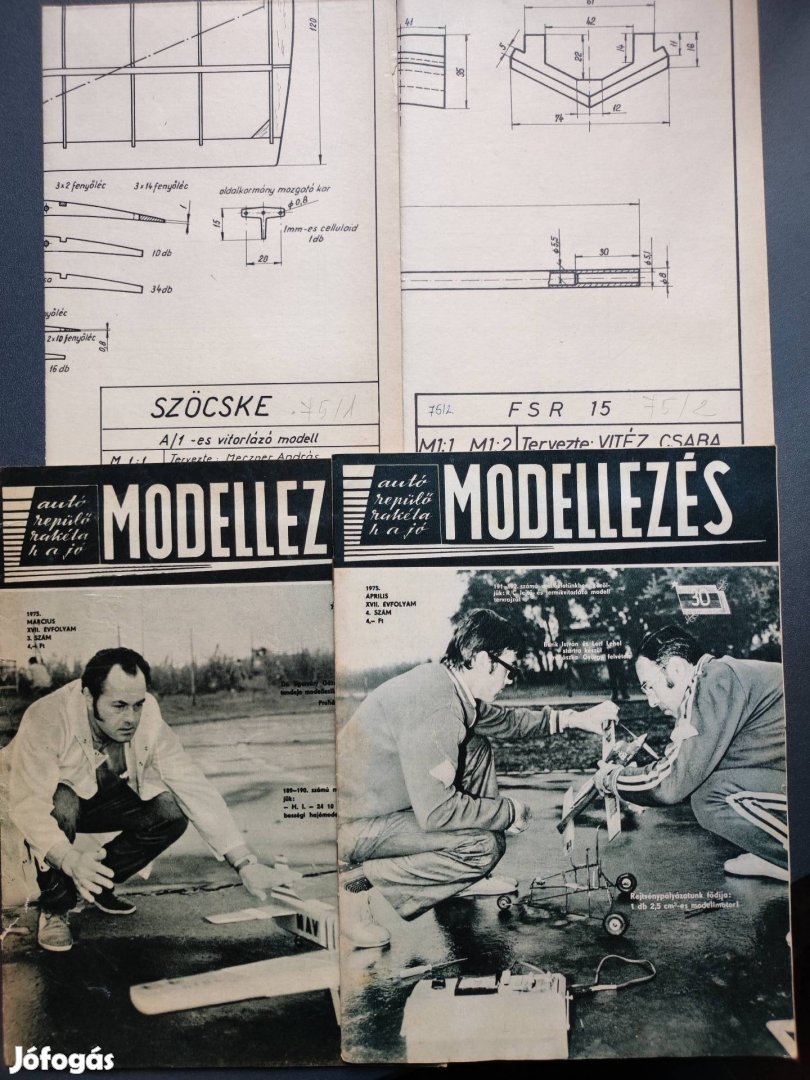 Modellezés újság 1975- S számai!! 12 darab!!