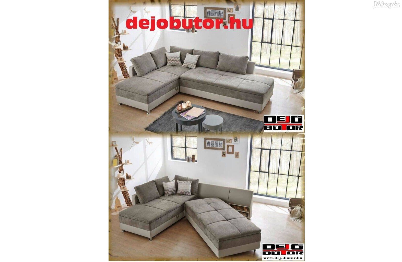 Modena sarok bézs kanapé bútor ülőgarnitúra rugós 306x221 cm ágyazható