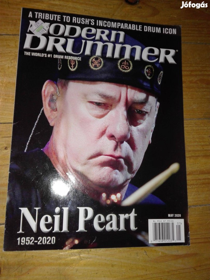 Modern Drummer (Neil Peart) dobos újság május 2020 angol nyelvű