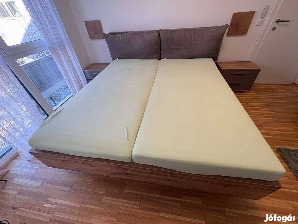 Modern Exlusiv szürke tölgy komplett hálószoba bútor ágy