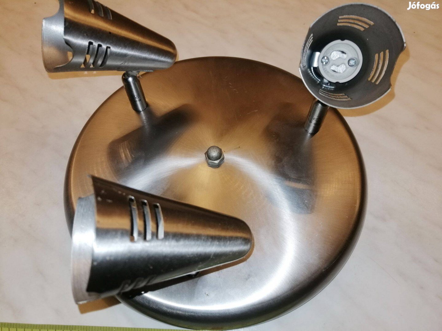 Modern, inox mennyezeti lámpa GU10