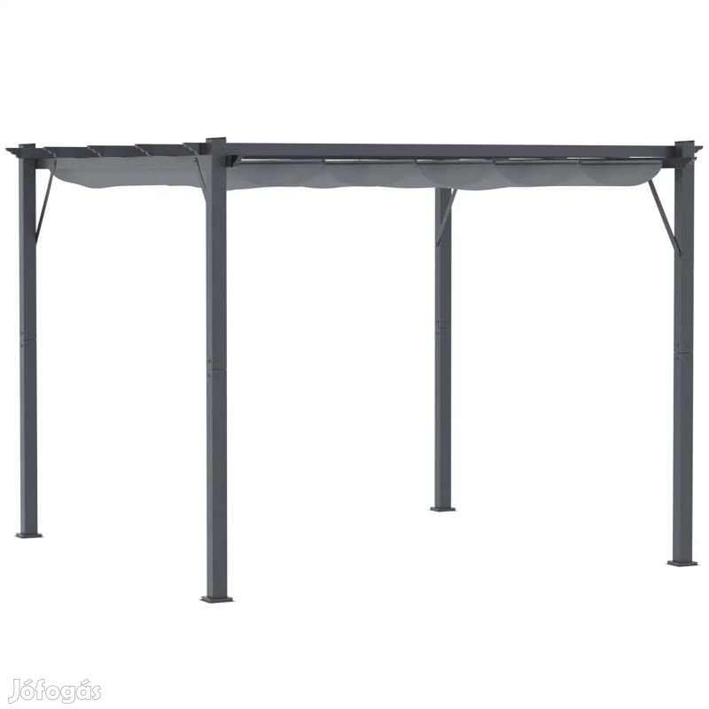 Modern alumínium Pergola kerti pavilon 3x3m szürke