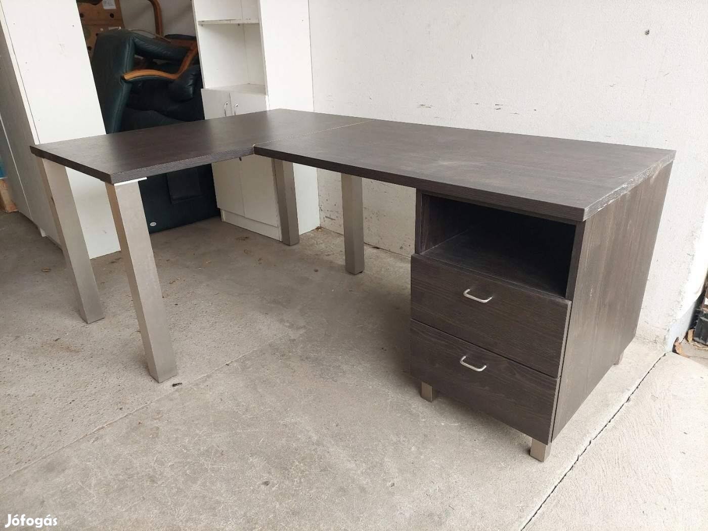 Modern irodai asztal íróasztal - L-alakú + fiókos