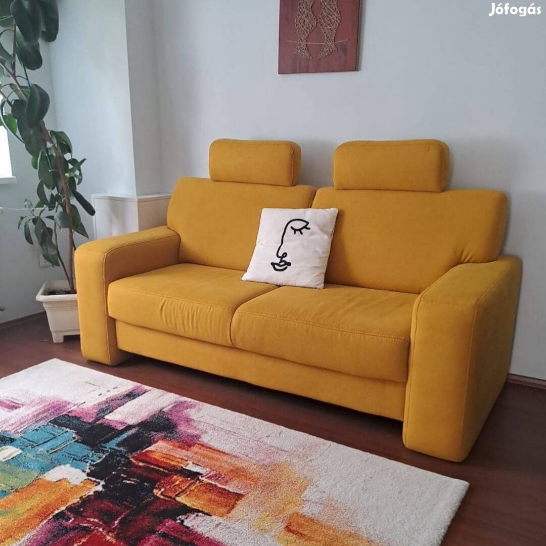 Modern kanapé, okkersárga
