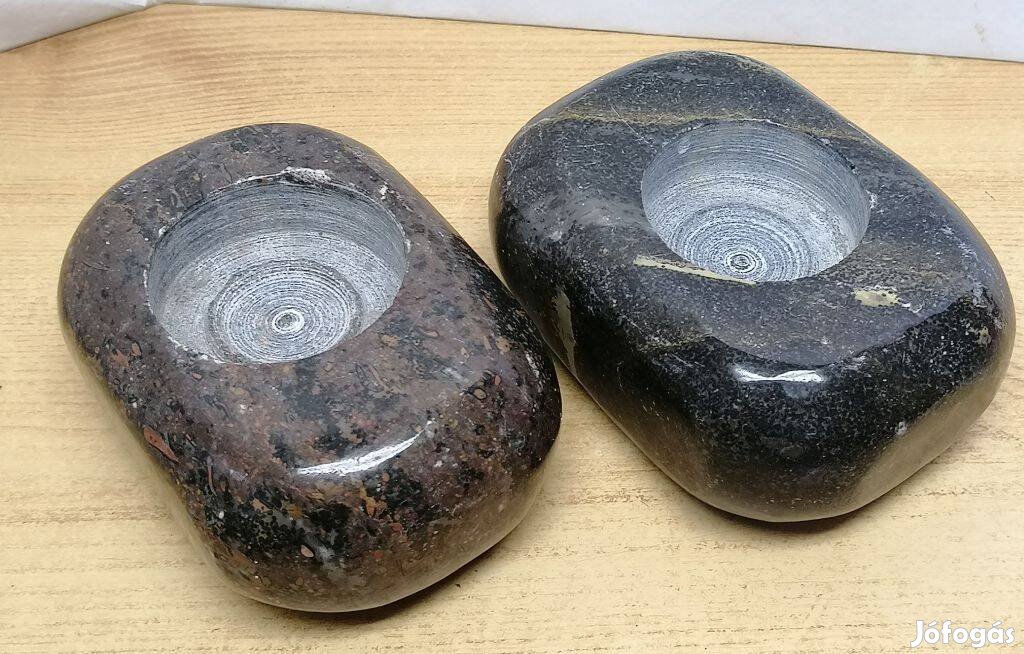 Modern mécsestartó gránit kőből, párban. kézműves alkotás