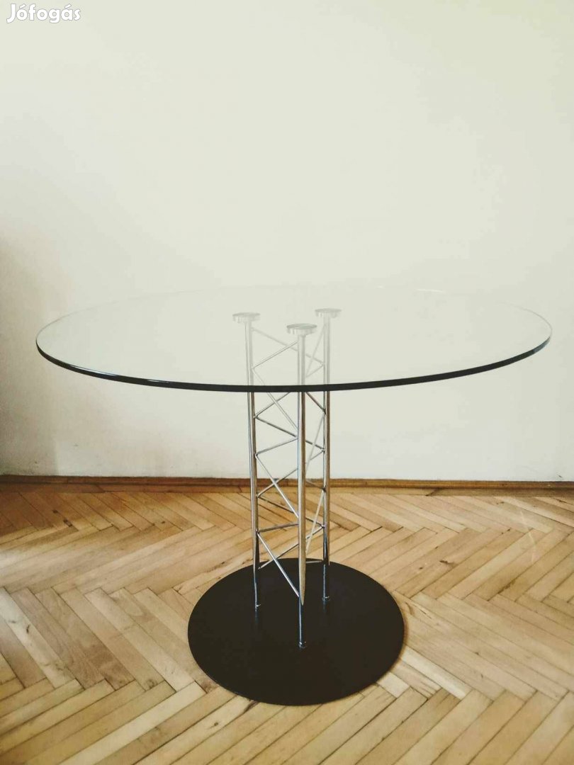 Modern üvegasztal 100cm átmérőjű