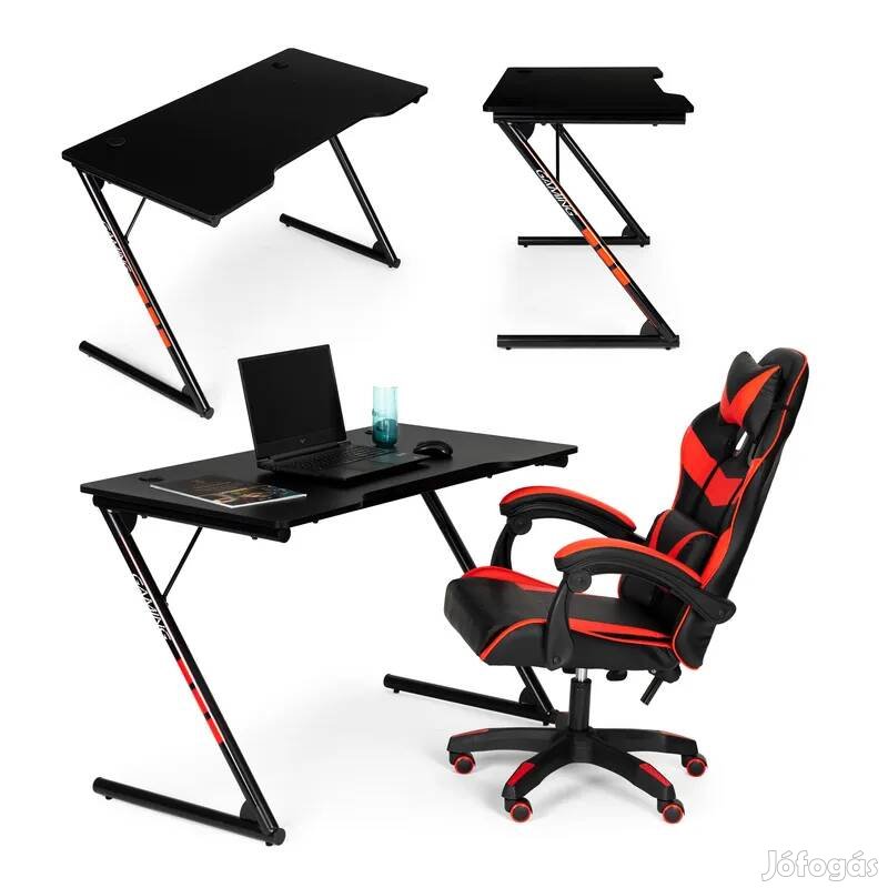 Modernhome gamer asztal 120x60cm fekete