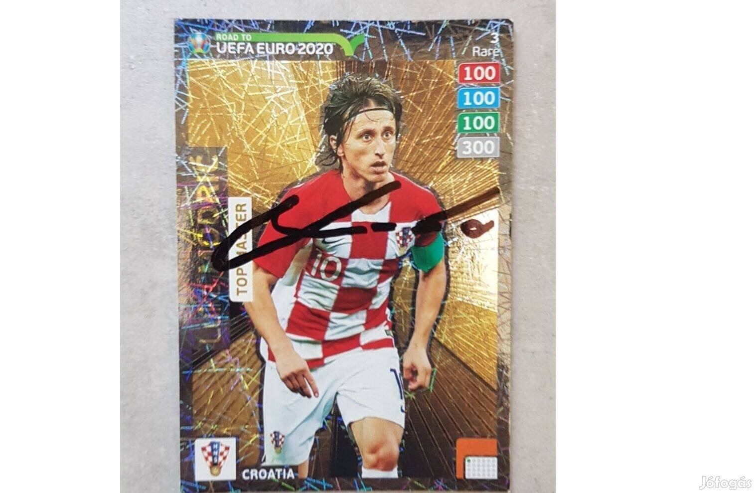 Modric aláírt focis kártya 2019