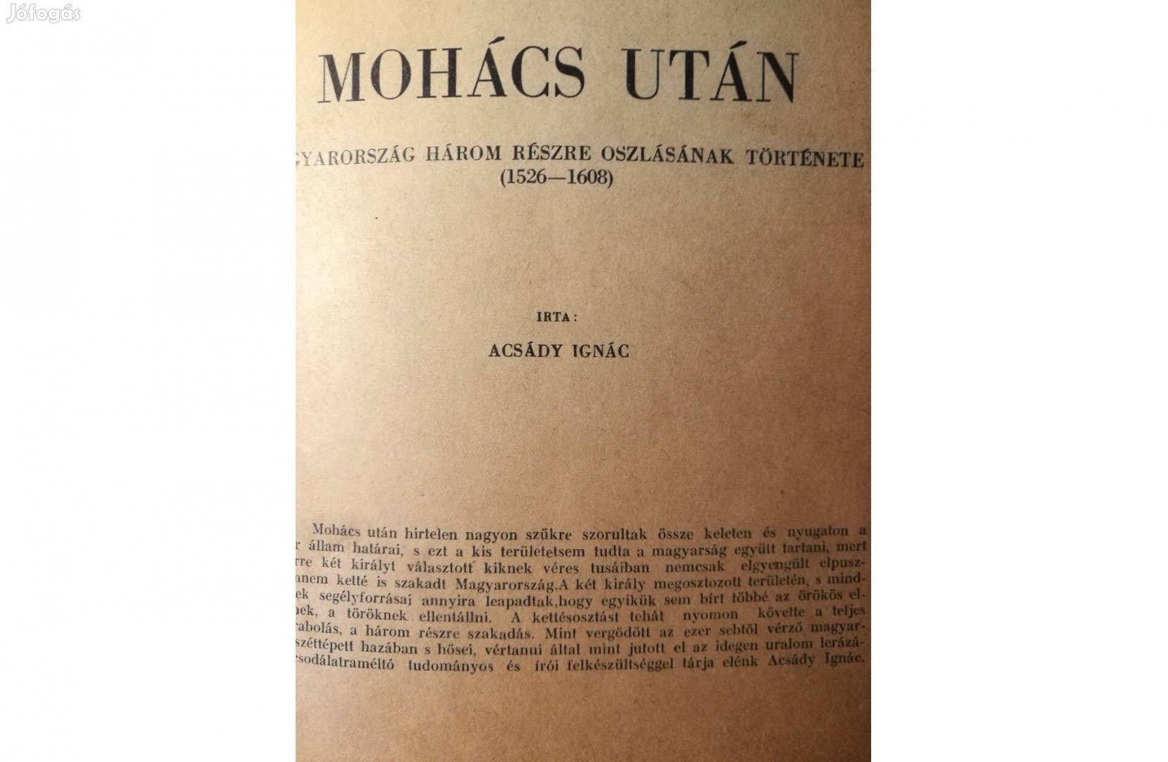 Mohács Után - Acsády Ignácz