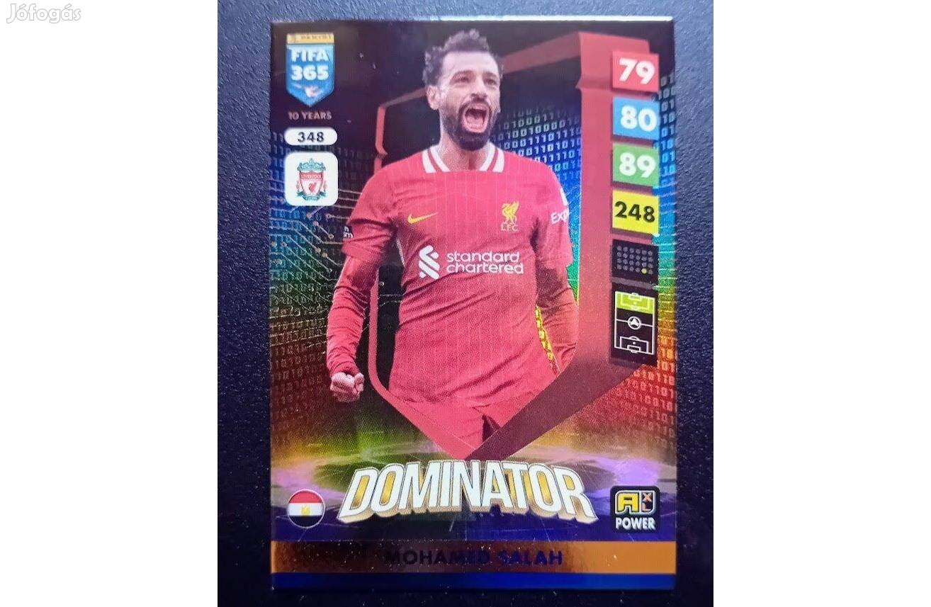 Mohamed Salah Liverpool Dominator focis kártya Panini FIFA 365: 2025