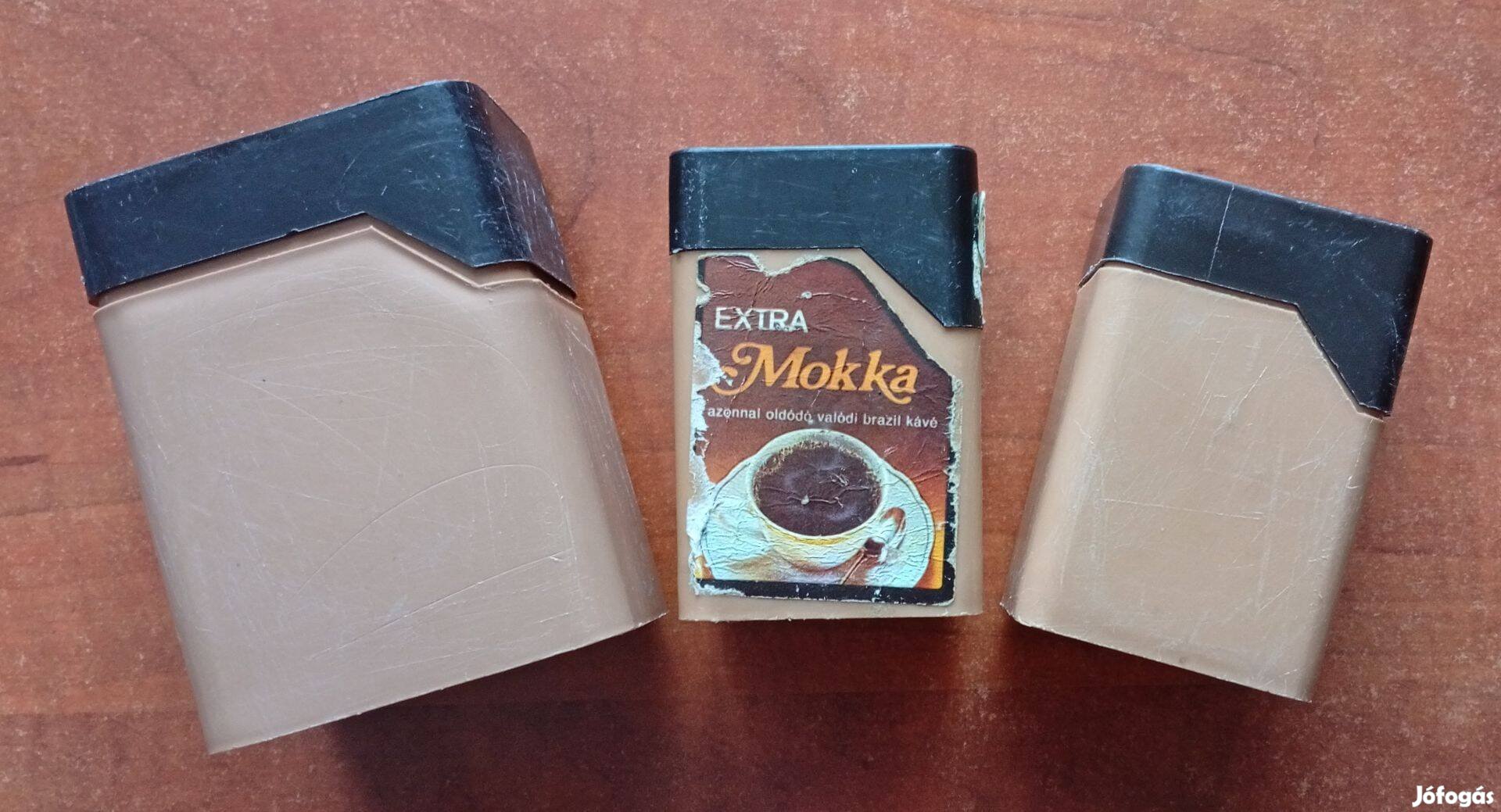 Mokka retro kávés tároló dobozok