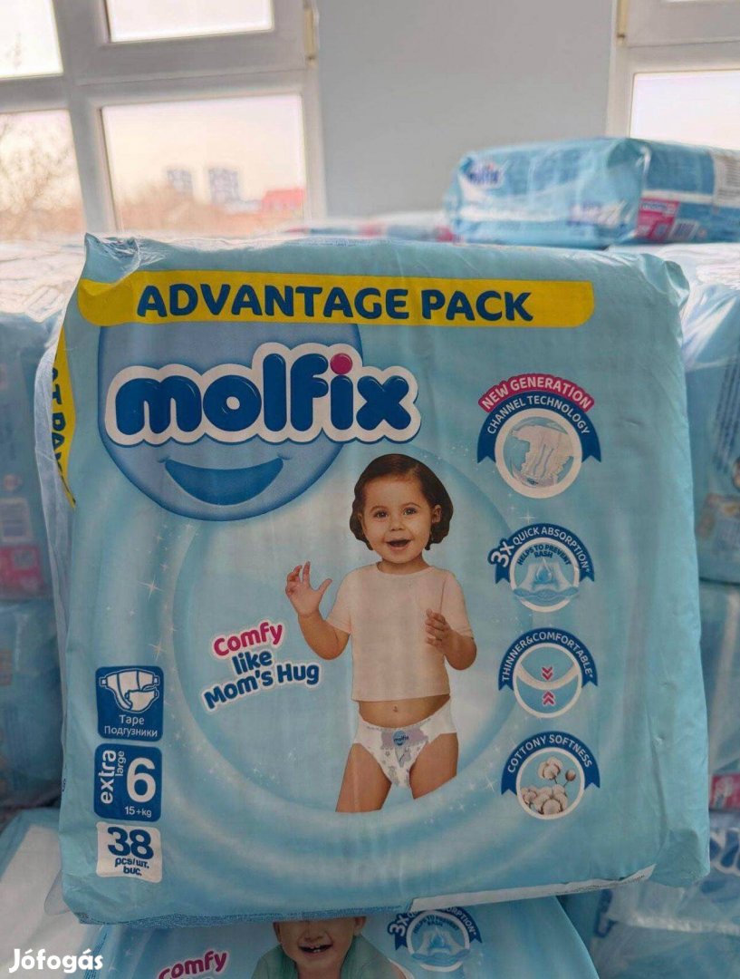Molfix gyermekpelenka Extra Larga 6 méretben