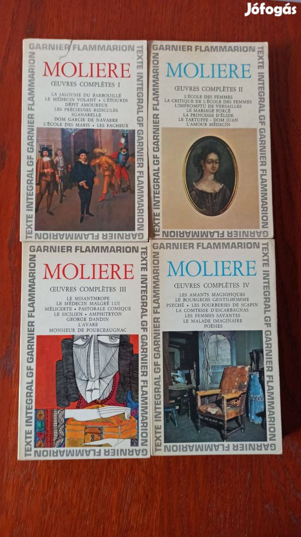 Moliere oeuvres completes I-IV / Moliére életművek I-IV