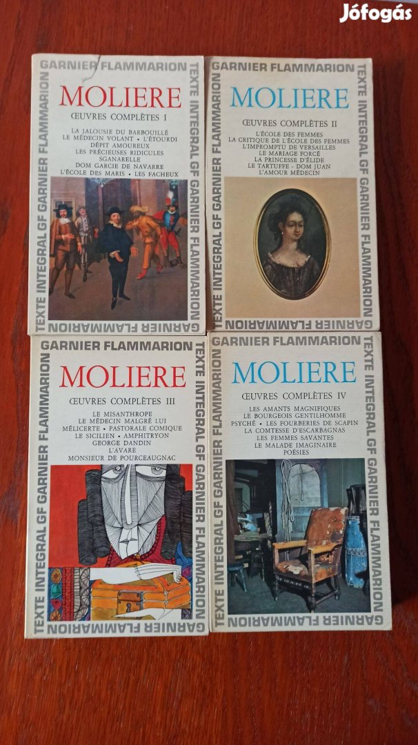 Moliere oeuvres completes I-IV / Moliére életművek I-IV