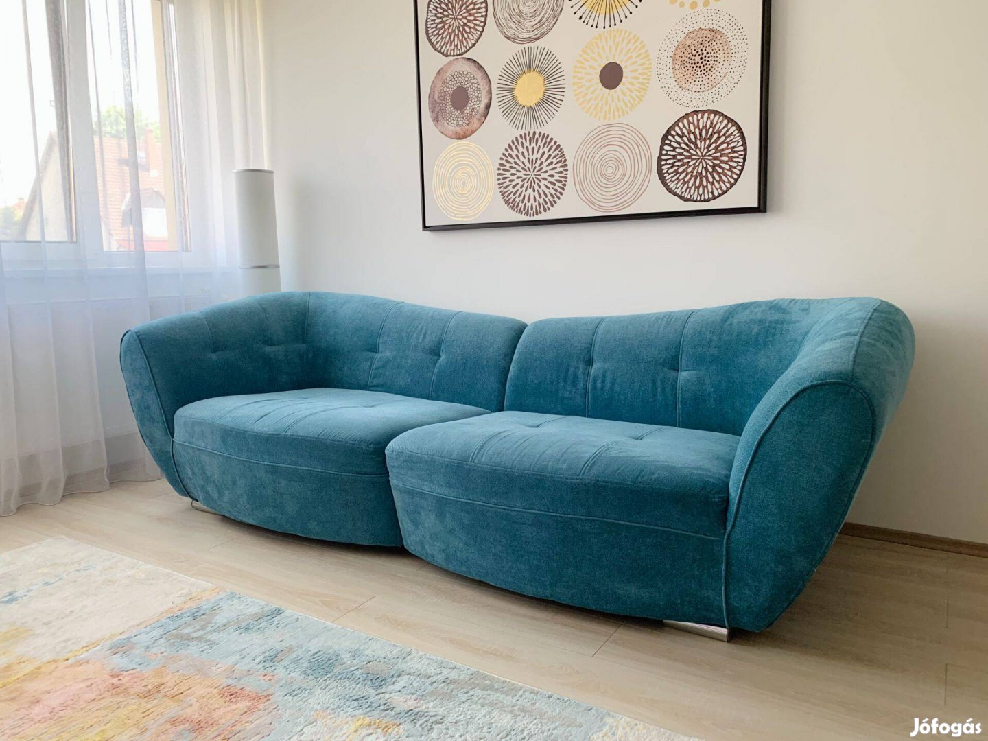 Mömax Mega kanapé türkiz színű eladó