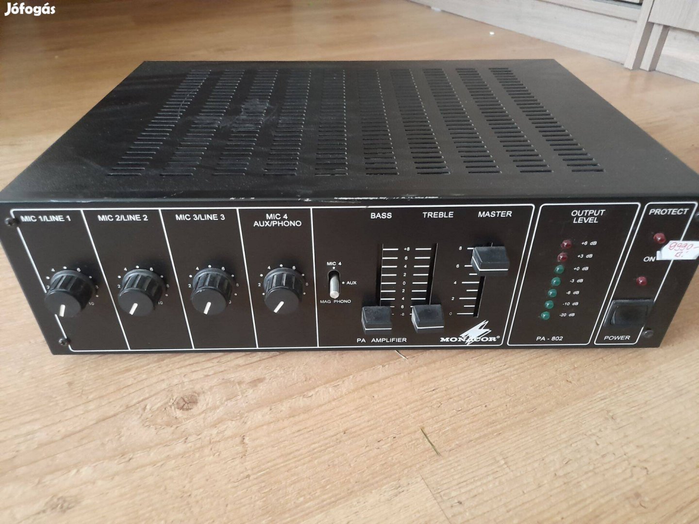 Monacor PA-802 erősítő + tápkábel
