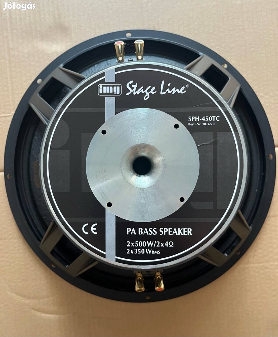 Monacor SPH-450TC mélynyomó subwoofer sub 46cm 18"
