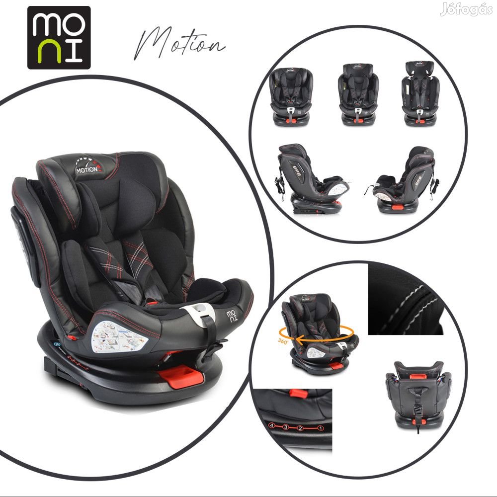 Moni Motion autósülés 360° Isofix- Fekete